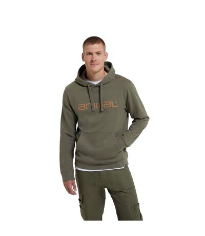 Mens Rocky Organic Hoodie Green Animal
