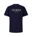 T-shirt Motif/style Brodé Homme Bleu Guess-1