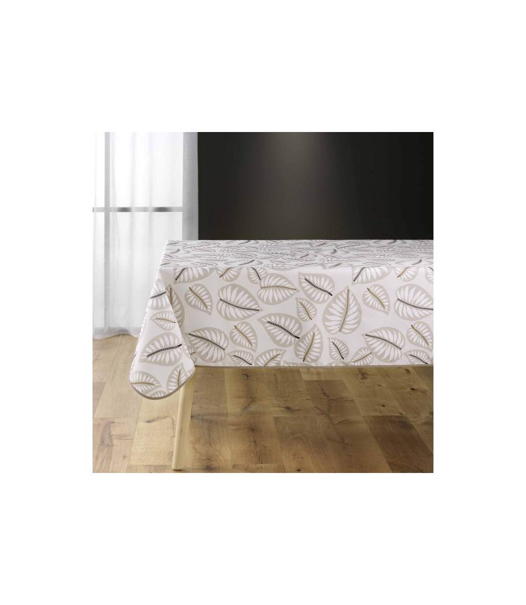 Nappe Antitache Imprimé Alma 150x240cm Naturel-1