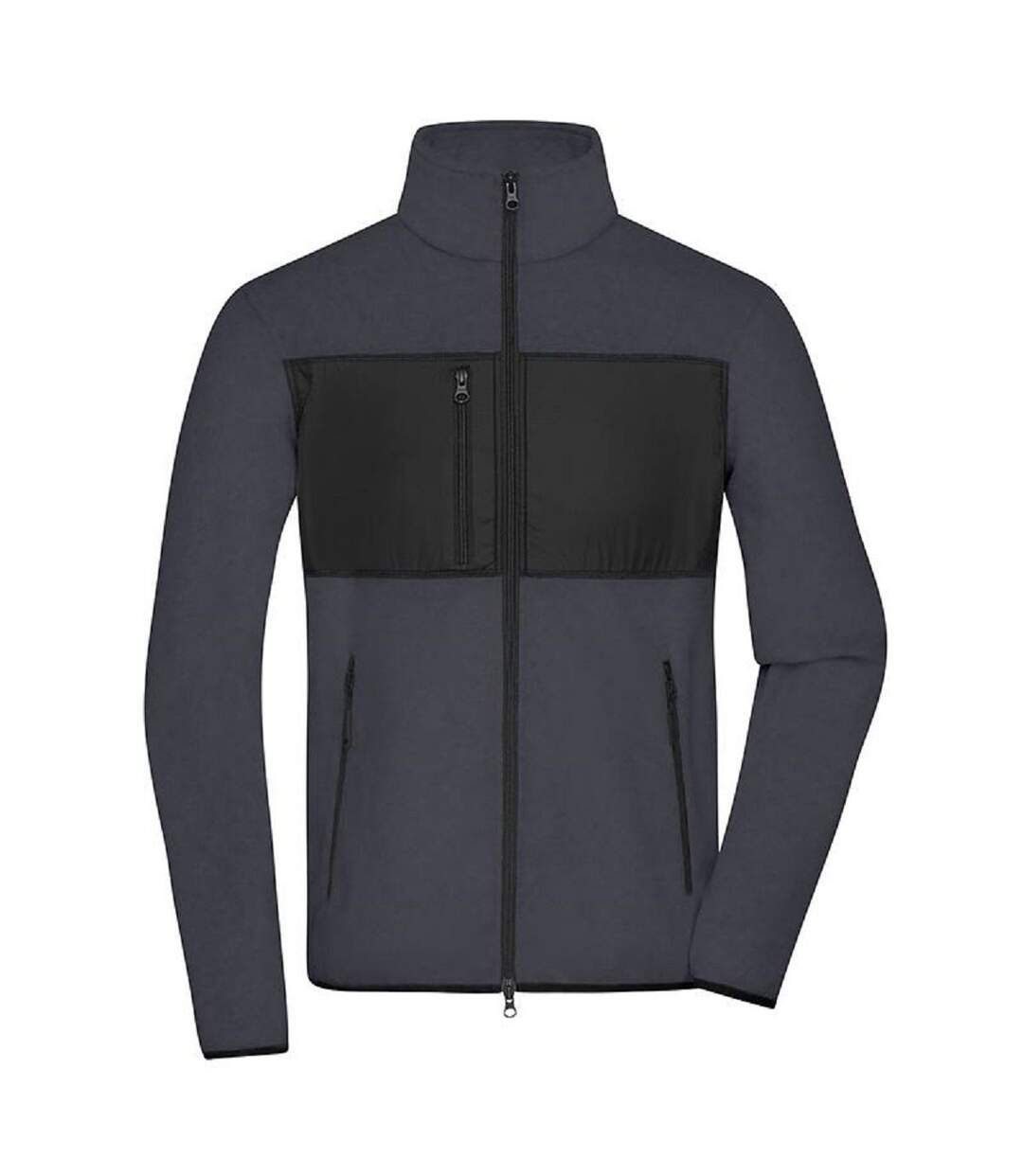 Veste polaire manches longues - Homme - JN1312 - gris carbone-1