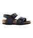 Childrens/kids New York Nubuck Sandals Navy Blue Birkenstock-2
