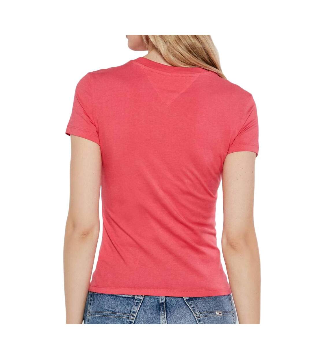 T-shirt rose femme tommy hilfiger night navy - l-2