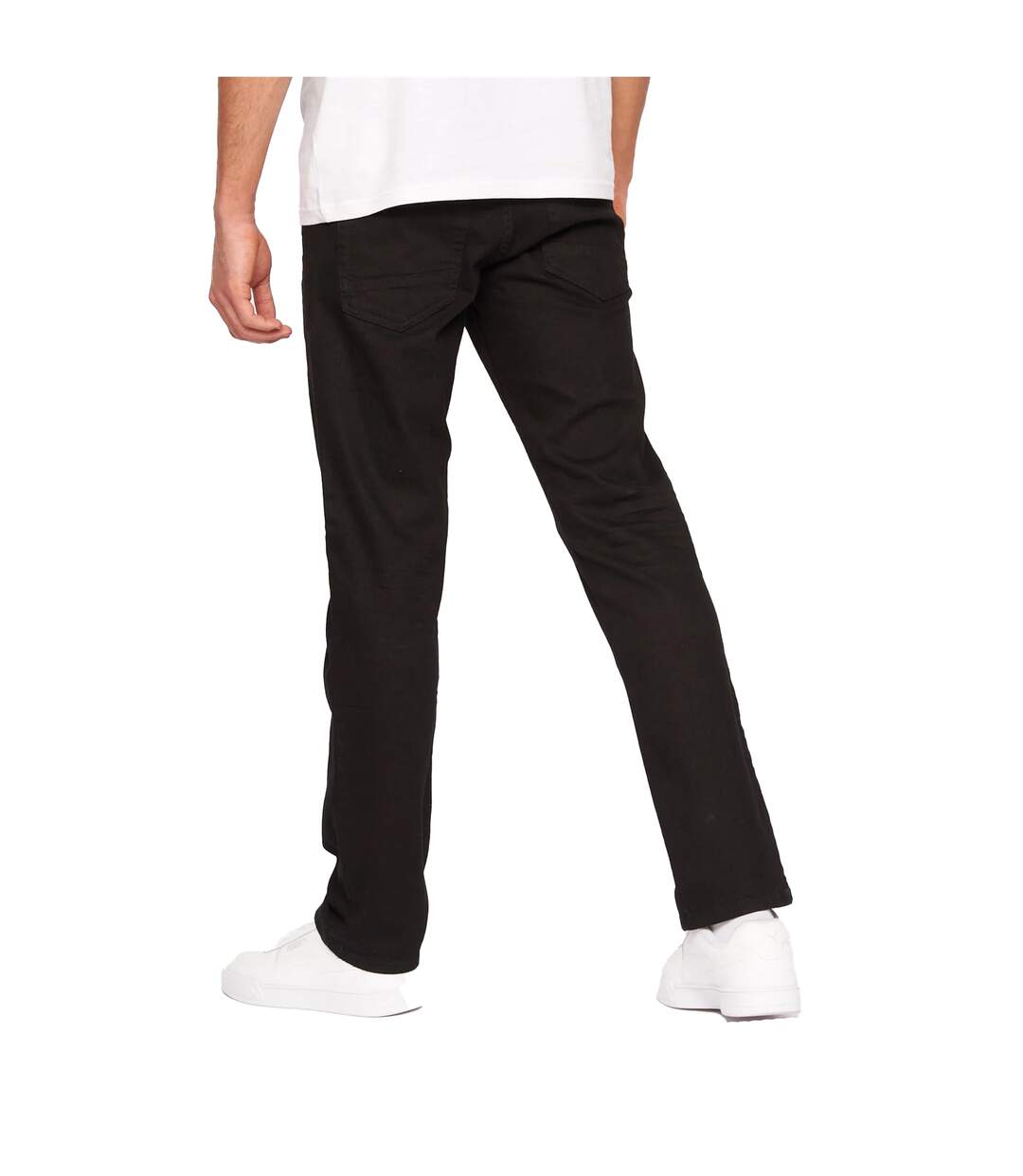 Jean princed homme noir uni Crosshatch-2