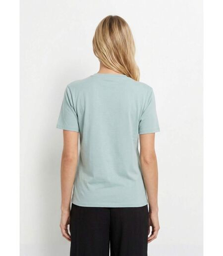 T-shirt col rond, motif c¿ur tissu évidé