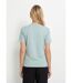T-shirt col rond, motif c¿ur tissu évidé-2
