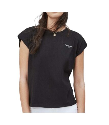 T-shirt Noir Femme Pepe Jeans Bloom - M