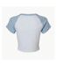 T-shirt court femme blanc / bleu clair Bella + Canvas