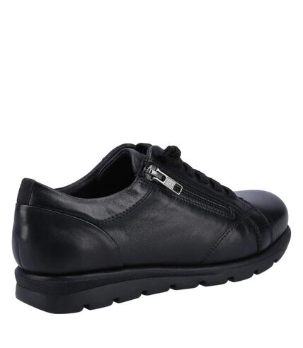 Fleet & Foster Womens/Ladies Polperro Leather Sneakers (Black) - UTFS9661