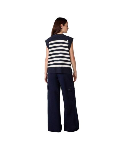 Veste Sans Manches Sans Manches Motif/style Rayures Horizontales Lexi Femme Bleu Marine Finery