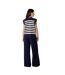 Veste Sans Manches Sans Manches Motif/style Rayures Horizontales Lexi Femme Bleu Marine Finery-2