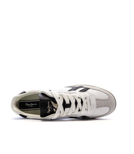 Baskets blanches/noires homme pepe jeans ball