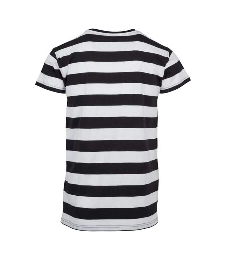 T-shirt Motif/style Rayures En Blocs Homme Noir Blanc Urban Classics