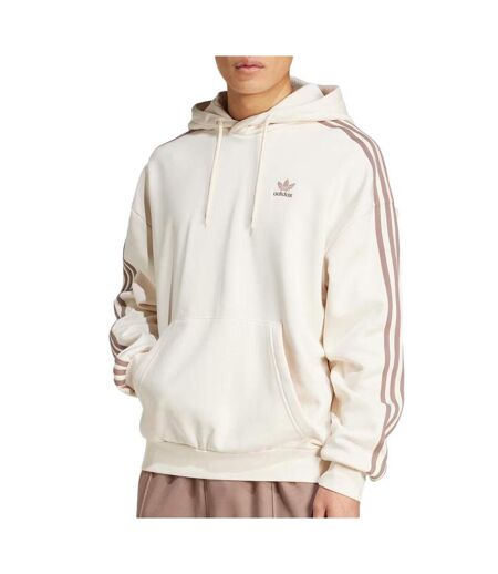 Sweat à capuche écru/marron homme adidas baggy hoodie