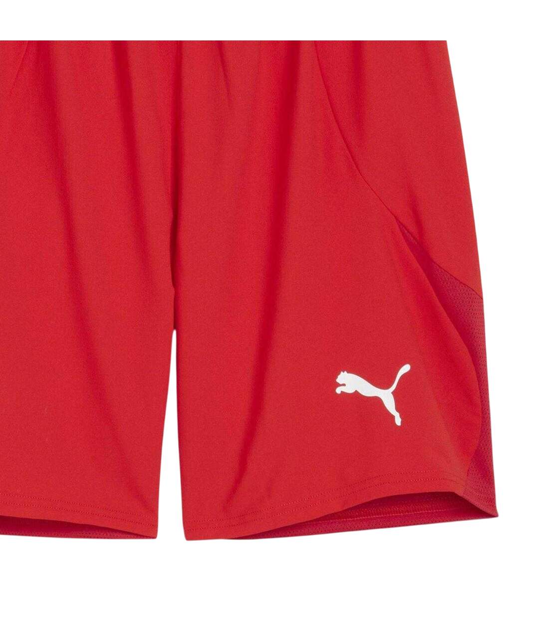 Mens Teamfinal Football Shorts Red White Puma-3