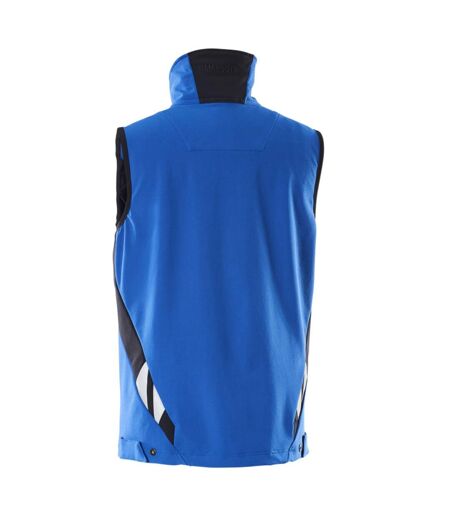 Mens Accelerate Two Tone 4 Way Stretch Lightweight Gilet Azure Blue Dark Navy Mascot