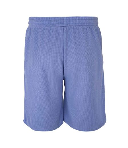 Mens Cotton Blend Shorts Light Blue Fabric