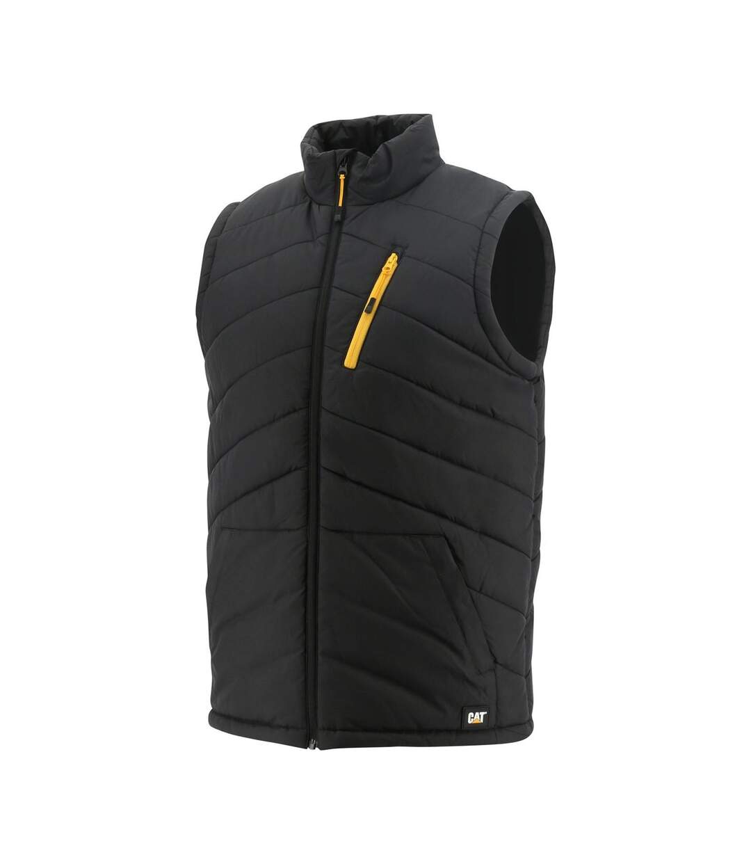 Unisex Adult Essentials Quilted Body Warmer Black Caterpillar-1
