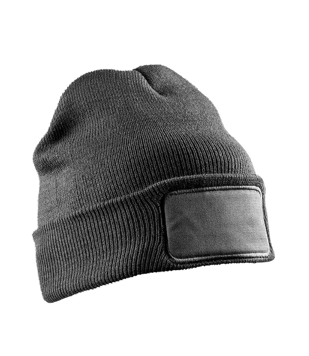 Printers double knit recycled beanie grey Result Genuine Recycled-1