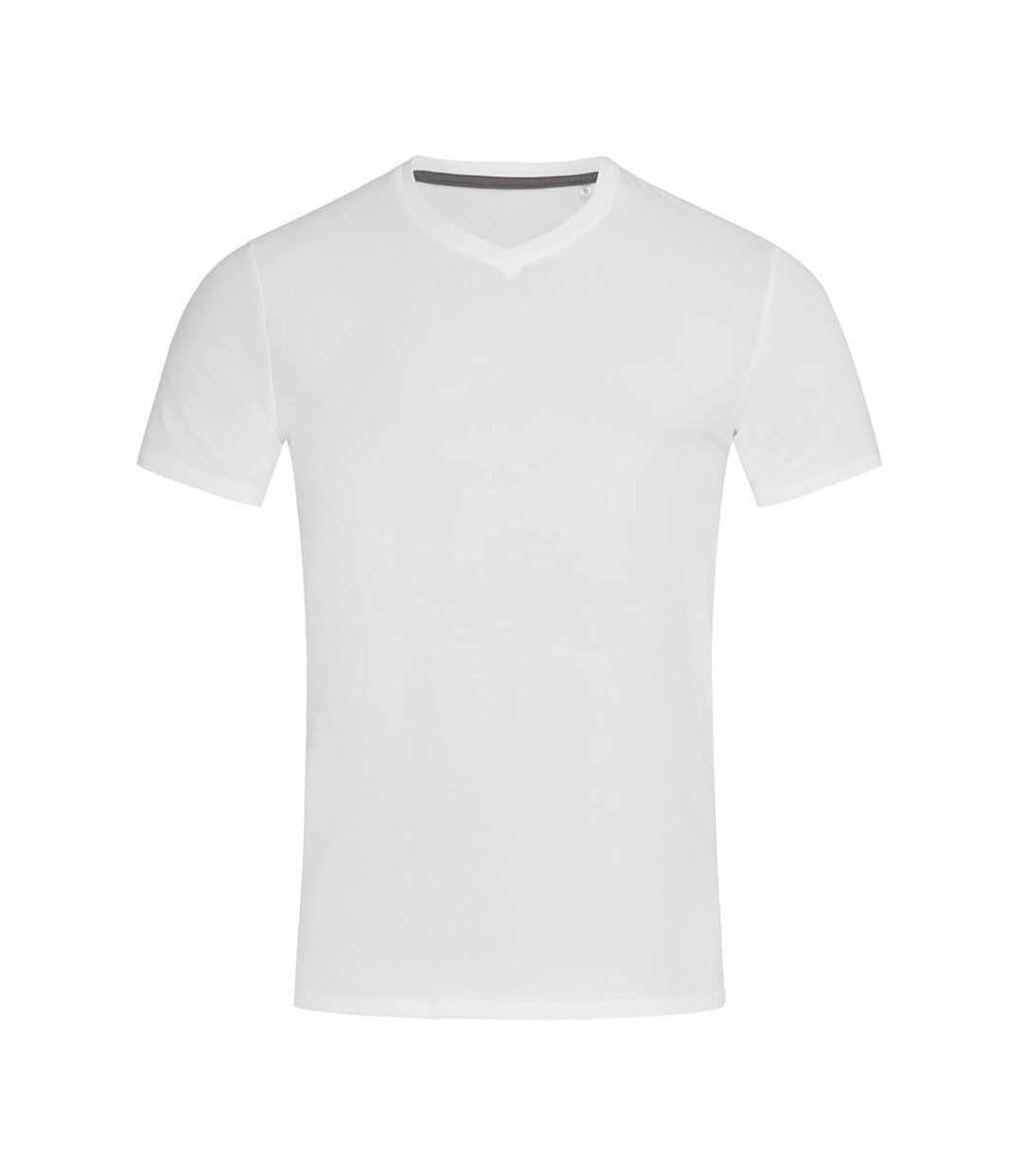 T-shit Col V Homme Blanc Stedman-2