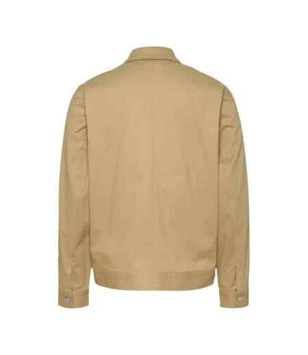 Mens Logo Full Zip Jacket Tan Tommy Jeans