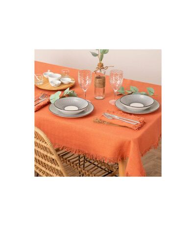 Nappe Déco à Franges Maha 150x250cm Terracotta