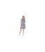 Robe Chemisier Courte Motif/style Floral Abstrait Femme Bleu Violacé Callaway-1