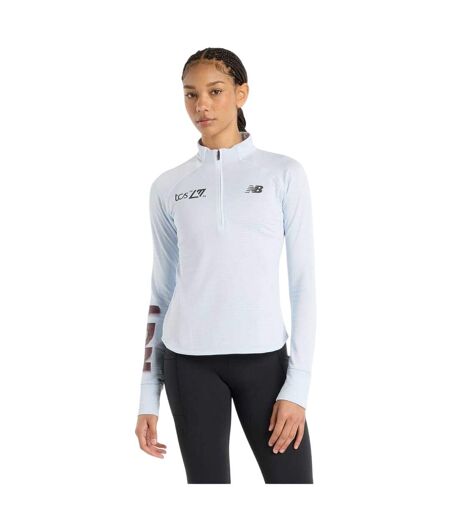 Haut Course À Pied Motif/style Lettrage Femme Bleu Clair New Balance