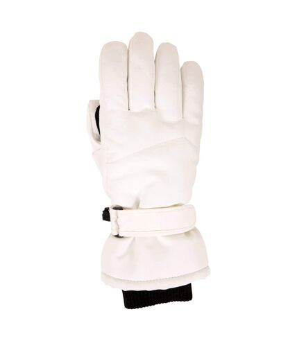 Womens/ladies isotherm waterproof ski gloves white Mountain Warehouse