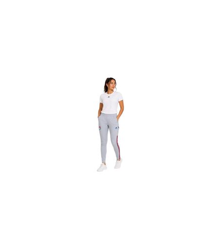 Pantalon De Survêtement Motif/style Olympique Lyonnais Femme Argenté Adidas