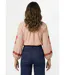 Blouse rayée avec broderies feuillages-2