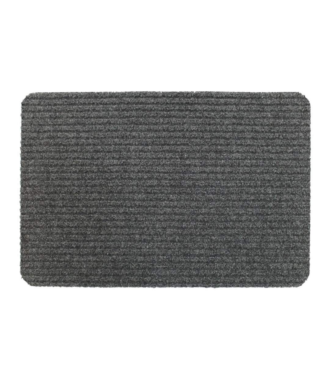 Basic ribbed door mat 50cm x 80cm light grey Groundsman-1