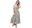 Robe longue VICTORIA motif ethnique kaki Coton Du Monde-1