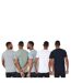 Pack Of 5  Mens Crew Neck T-shirt  Blue Multicoloured Jack And Jones-2