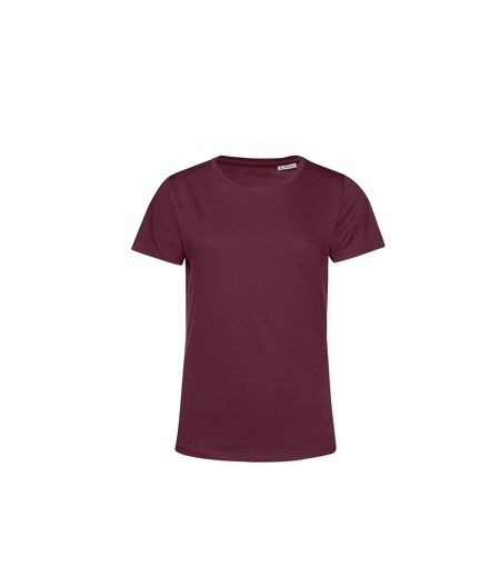 B&C Womens/Ladies E150 Organic Short-Sleeved T-Shirt (Burgundy) - UTBC4774