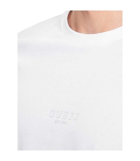 T-shirt Motif/style Logo Homme Blanc Guess
