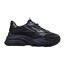 Womens/ladies downtown pu chunky sole trainers black Where´s That From