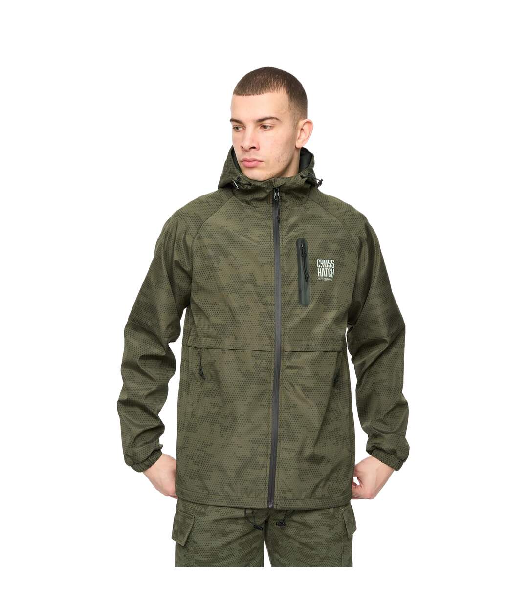 Mens janscore jacket deep olive Crosshatch-1