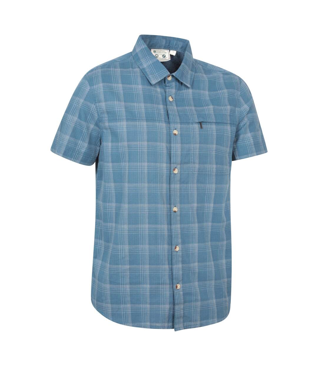 Mens Holiday Cotton Shirt Dark Blue Mountain Warehouse-4