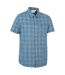 Mens Holiday Cotton Shirt Dark Blue Mountain Warehouse-4