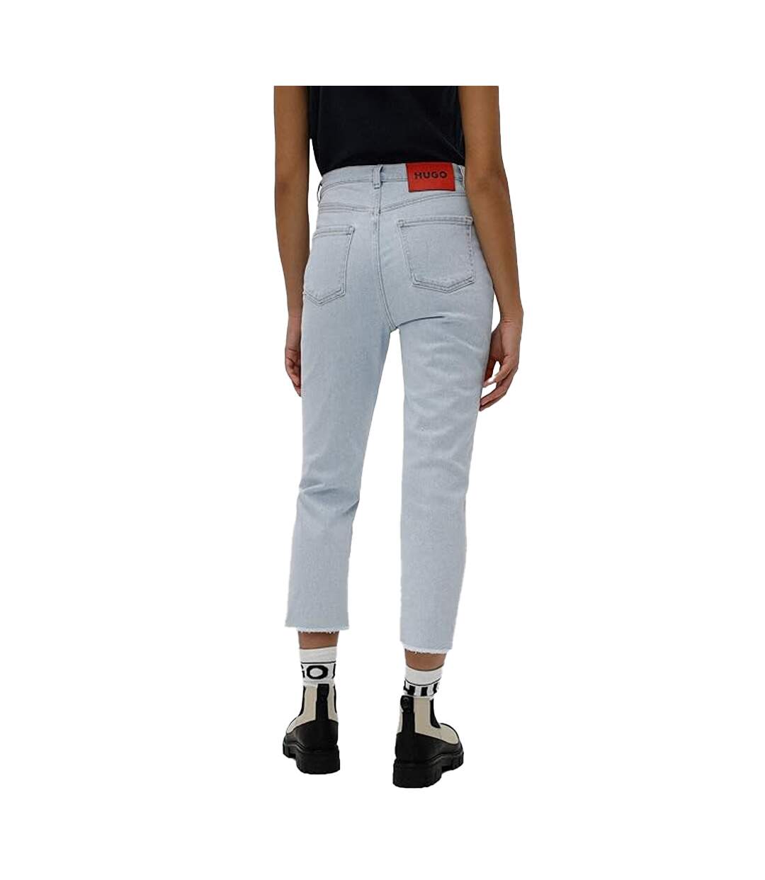 Jean Gayang Femme Bleu Clair Hugo Boss-3