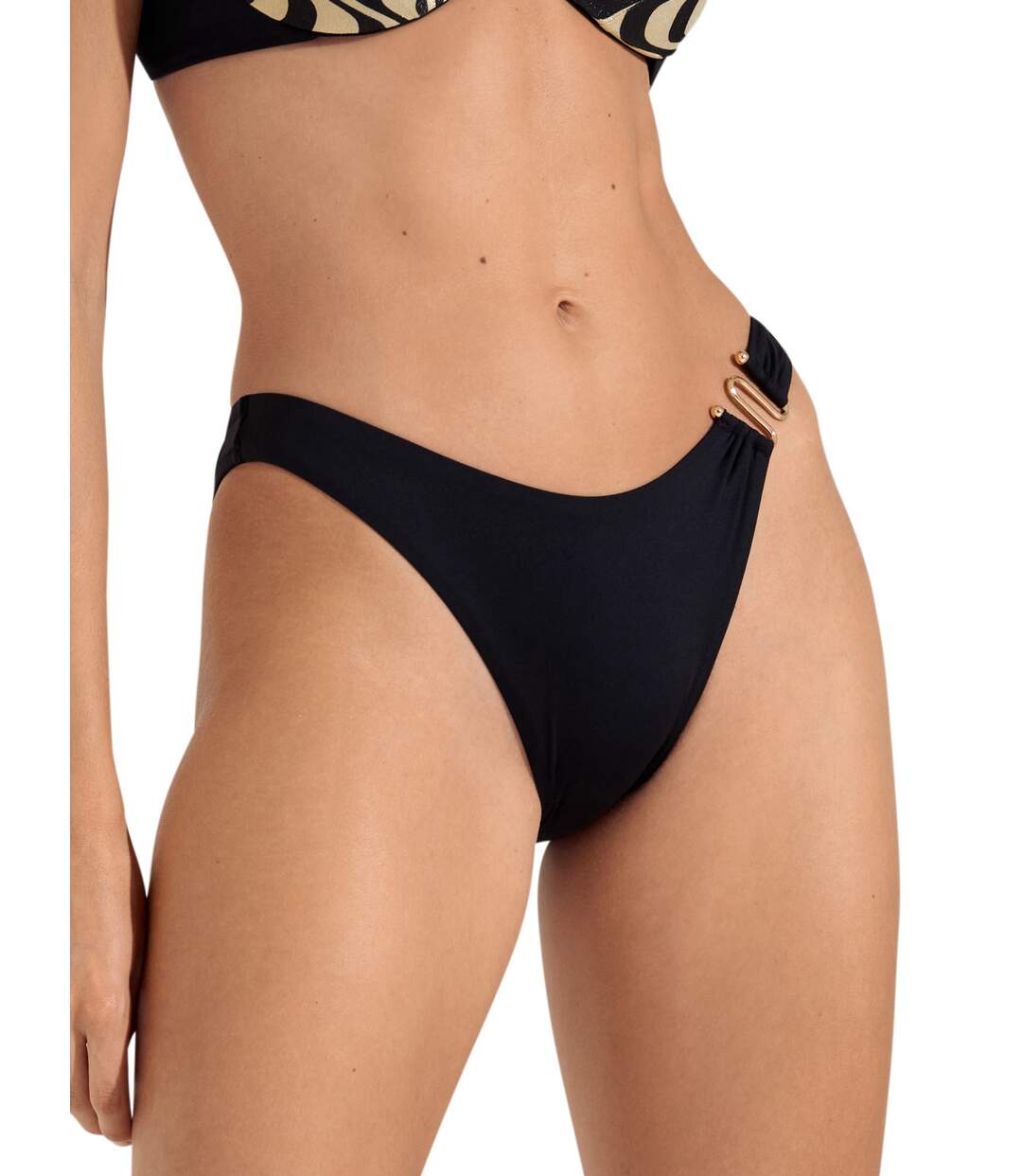 Bas maillot slip de bain bikini échancré taille basse Iceland Lisca-1