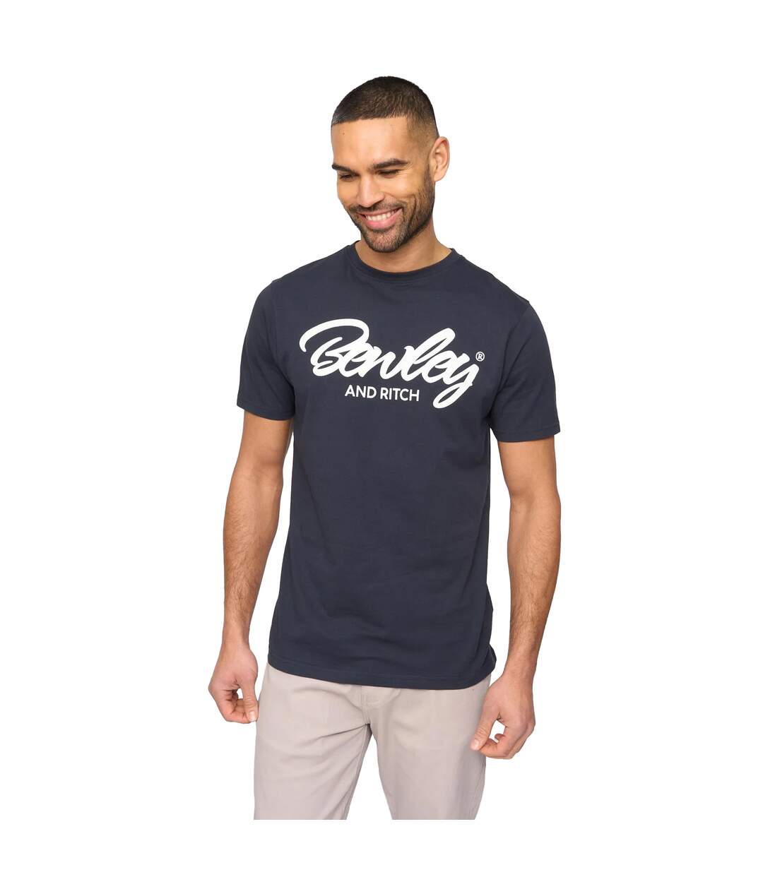 Mens yardley t-shirt navy Bewley & Ritch-1