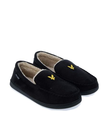 Mens Aspen Moccasin Slippers Black Lyle & Scott