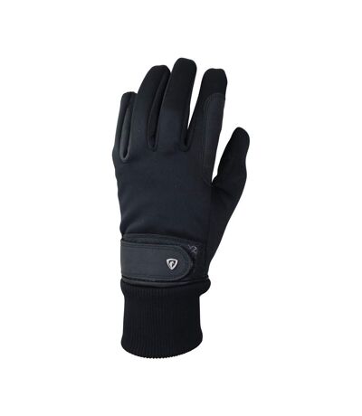 Hy Unisex Adult Thinsulate Leather Bound Riding Gloves (Black)