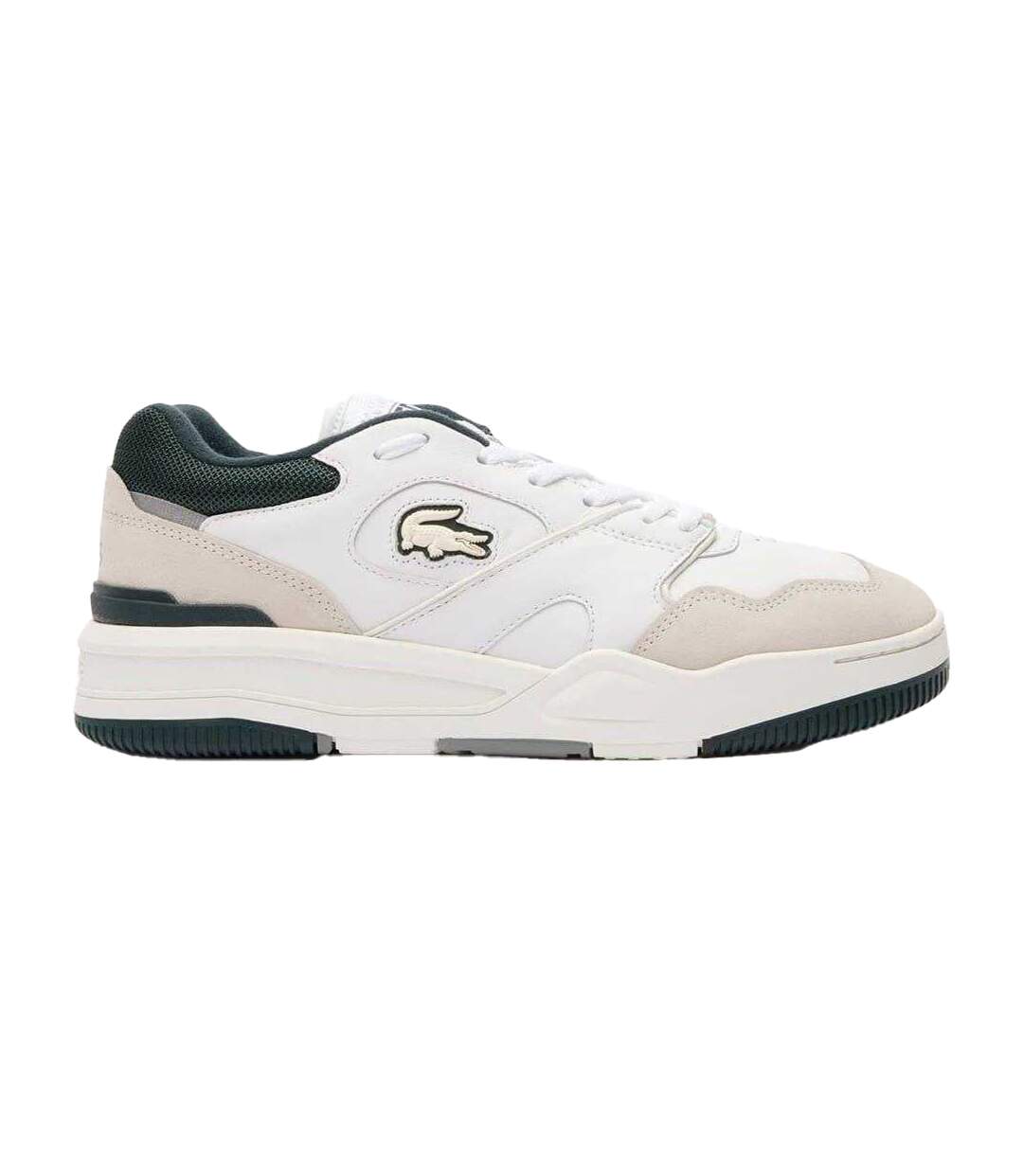 Mens Lineshot Leather Non Marking Trainers White Lacoste-1