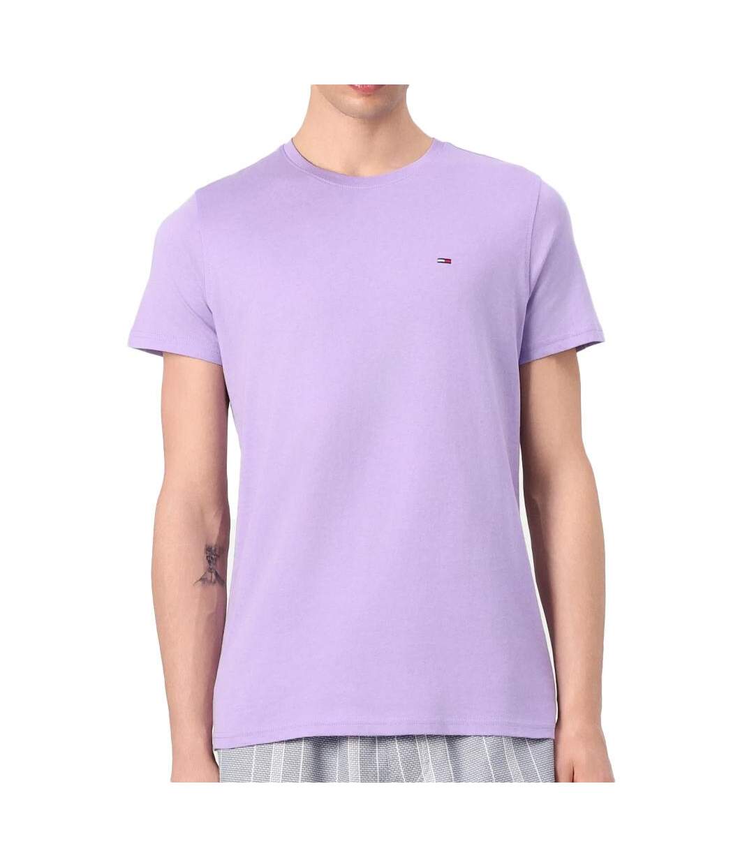 T-shirt violet homme tommy hilfiger jersey-1