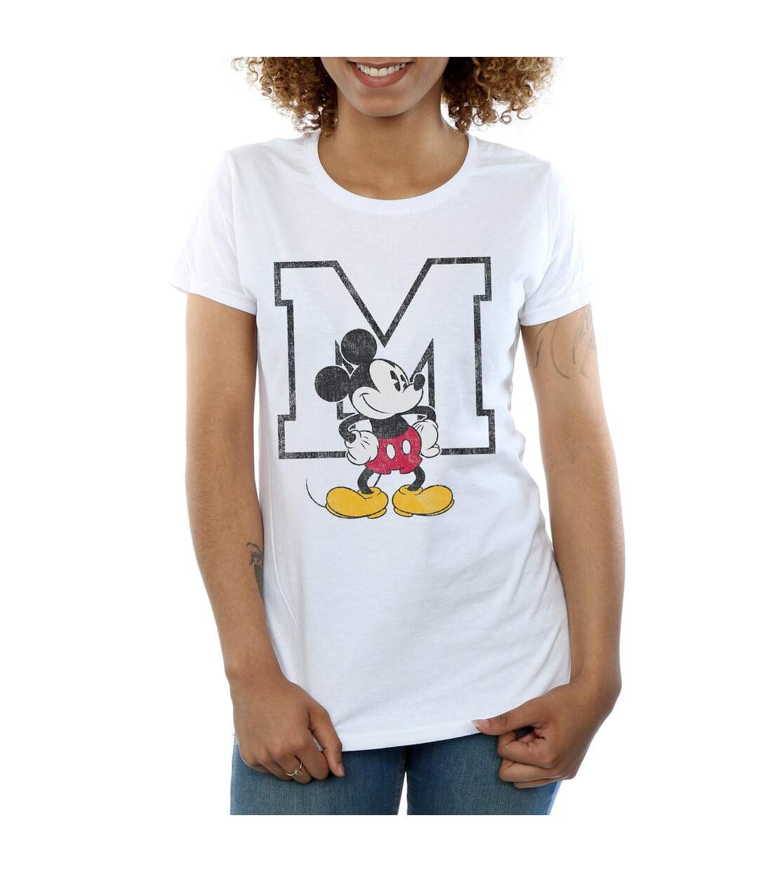 Disney Femme/Les femmes Mickey Mouse Classic M T-Shirt en coton (Blanc) - UTBI31006-3