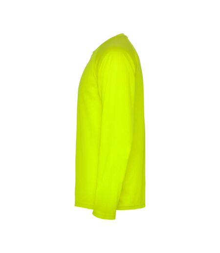 Mens montecarlo long-sleeve sports t-shirt jaune fluo Roly