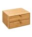 Boîte Déco 2 Tiroirs Bambou 25cm Naturel-1