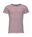 SOLS Mens Miles Striped Short Sleeve T-Shirt (White/Red)